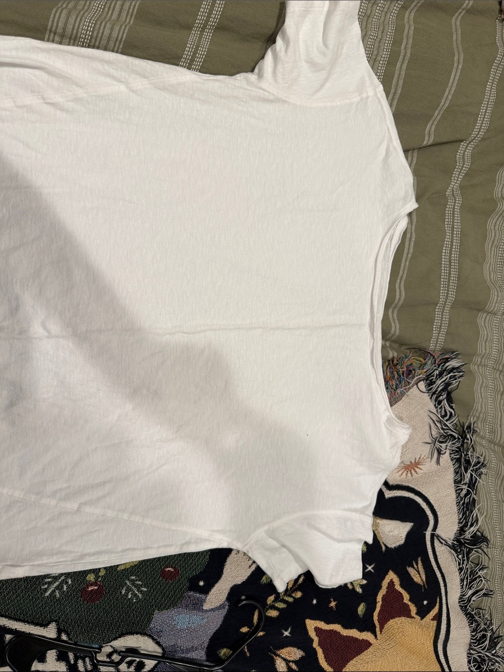 aerie White Ribbed Tank Top